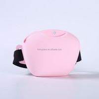 Sacs d'entraînement pour chien personnalisés HomyPawz rose, porte-crottes, pochette à friandises en silicone, sac à friandises magnétique pour chien avec clicker d'entraînement