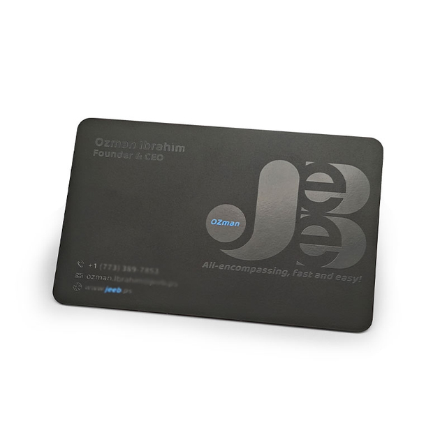 High Quality Custom UV Spot or Silk Printing NFC Matte Black Business Card