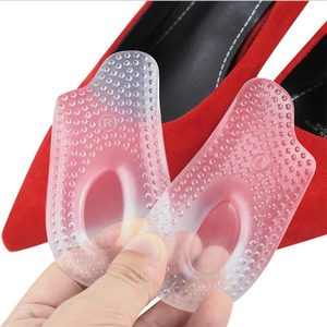 1 Pair Soft Silicone Gel <b>Heel</b> Pads Cushion Insoles Pain Relief <b>Heel</b> Spur <b>Support</b> Comfort Foot Care Shoe Inserts - Product Image 4