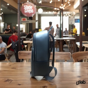 Boshiho New Arrival Men's Business Backpack Genuine Leather Carbon Fiber Vintage Style Anti-theft Polyester Laptop <b>Bag</b> <b>Packs</b> - Product Image 3