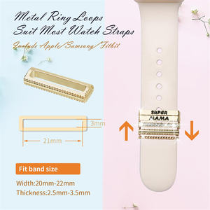 Breloques de bracelet de montre avec anneaux décoratifs Boucles pour bracelet de montre <span class=keywords><strong>Apple</strong></span> Bandes de décoration en diamant pour montre intelligente et accessoires - Product Image 5