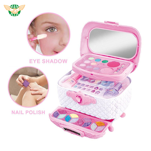 Trẻ em cô gái giả vờ đồ chơi chơi nhà trang điểm mỹ phẩm đồ trang sức Nail Dressing DIY Vali Beauty Set đồ chơi Make up Kit cô gái Đồ chơi - Product Image 1