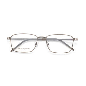 Montures de lunettes Voss pour hommes en alliage, monture intégrale, branches à ressort rectangulaires, verres en résine antidérapants, fabriquées à Danyang - Product Image 2