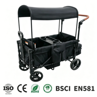 Poussette bébé pliable légère anti-retournement à quatre roues avec cadre en acier haute teneur en carbone