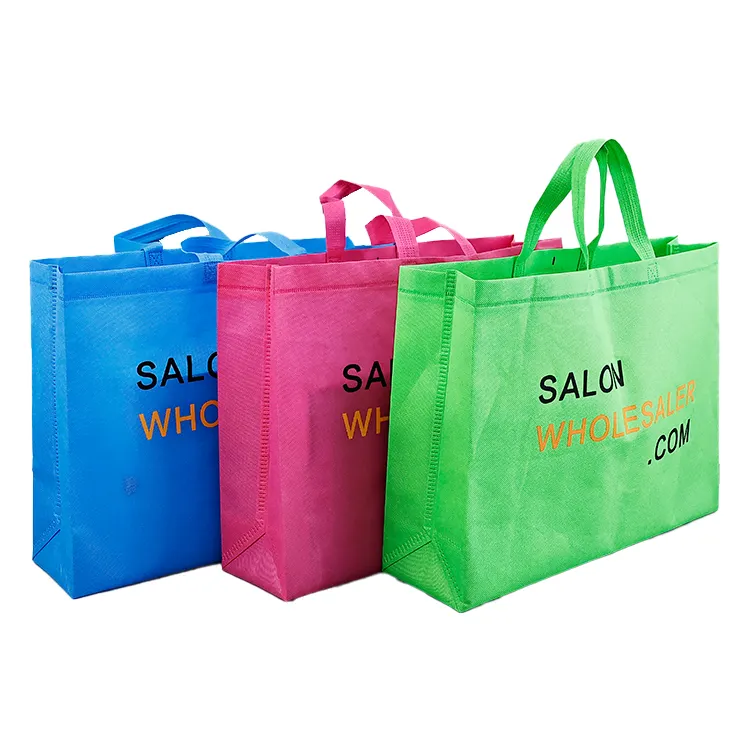 Bolsas de compras no tejidas de tela reutilizable personalizadas, bolsas de regalo doradas, bolsas de compras no tejidas con logotipo impreso personalizado