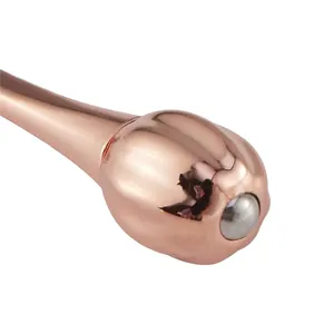 Pemijat rol mata dengan sendok kosmetik logam kecil, rotasi 360 derajat, meningkatkan penyerapan krim mata, penggunaan rumah, rol mata Mini