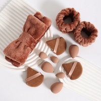 Kit d'accessoires de beauté mode vente en gros pour fond de teint poudre Spa bandeaux réglage couleur personnalisée ensemble d'éponges de beauté visage