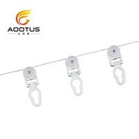 Pendentif de rideau à plis silencieux pour rail carré, espacement 54/60/70/80/100mm, accessoires pour rail de rideau à ondes en S