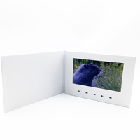 Best Seller 5 7 10 pulgadas tarjeta de invitación para regalo de negocios Lcd Digital blanco en blanco Mailer tarjeta de felicitación libro de invitados Video folleto