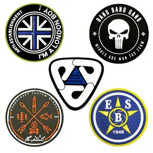 Patch Logo Tambalan Lencana Karet Kustom Topi/Sepatu/Mata Lembut Pvc Silikon 3d