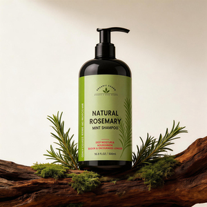 Champú Fortalecedor con Biotina, Romero y Menta para Cabello Débil y Dañado, Aceite de Ricino, Manteca de Karité, Repara el Cuero Cabelludo, Estimula el Crecimiento del Cabello, Sin Sulfatos - Product Image 1