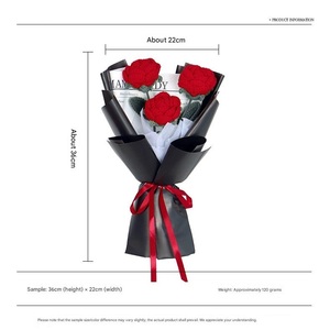 Ramo de Tulipanes Artificiales Tejidos a Mano, Flor Eterna de Lana, Regalo Creativo para Graduación, Año Nuevo Chino - Product Image 5