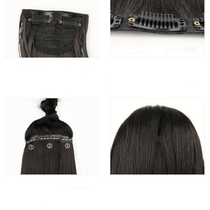 Produits de vente chauds 2024 Volume de cheveux moelleux <span class=keywords><strong>Clip</strong></span> noir d'aspect naturel invisible dans les extensions de cheveux humains pour les cheveux fins - Product Image 4