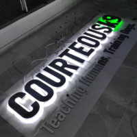 Letras de Canal LED RGB Acrílicas 3D de Nueva Llegada, Letrero Programable para Empresas y Hospitales, Tamaño Personalizable