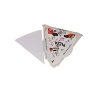 Boîtes à pizza triangulaires en carton kraft blanc biodégradable et recyclable, imprimées sur mesure, 8 pouces, 10 pouces, 12 pouces, avec gaufrage