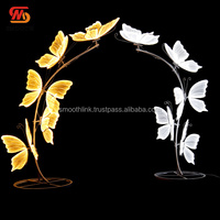 Vente flash - Lumière LED papillon lumineuse rose et blanche pour la décoration d'hôtel, de salle de mariage, centre de table de mariage, décorations de table