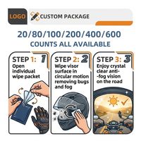 Lingettes Nettoyantes Écologiques en Gros pour Visière, Anti-Buée, Pré-Humidifiées, Emballées Individuellement, Nettoyant en Vrac pour Écran de Casque de Moto