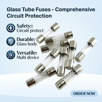 Fusible en tube de verre 5*20MM à faible capacité de rupture, fusible automobile métallique, conception transparente