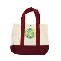 Sac fourre-tout léger en coton écologique pour femmes, cabas de shopping à main multicolore avec logo personnalisé imprimé, 100% coton