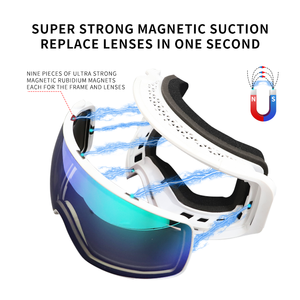 Yijia kacamata Ski luar ruangan, lensa optik magnetik dapat dipertukarkan lensa Pc papan salju untuk pria wanita muda - Product Image 6