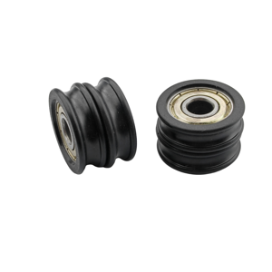 Ruota a rulli in <span class=keywords><strong>nylon</strong></span> con cuscinetto, portata 30 kg, 8x28x9 mm, puleggia in <span class=keywords><strong>nylon</strong></span> con cuscinetto 608 - Product Image 3