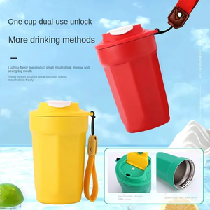 Stainless Steel Vacuum <b>Insulated</b> Coffee Tumbler Portable Thermal <b>Mug</b> with Lid and Hand Grip for Office Travel - Product Image 2