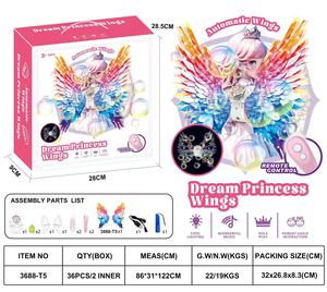 Alas de Mariposa de Plástico con Luces LED, Decoración para la Espalda, Juguete Eléctrico de Ángel Móvil para Niños, Accesorios de Elfo, Regalo para Niñas, Spray de Burbujas - Product Image 6