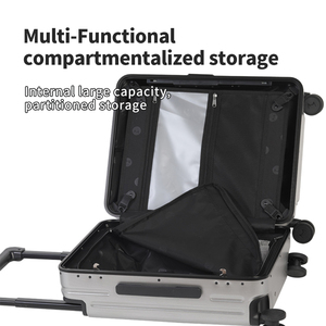 <span class=keywords><strong>Valise</strong></span> de voyage d'affaires unisexe à roulettes 20-24 pouces, multifonctionnelle, ouverture frontale, poignée robuste, portable, bagage cabine pour <span class=keywords><strong>avion</strong></span> - Product Image 3