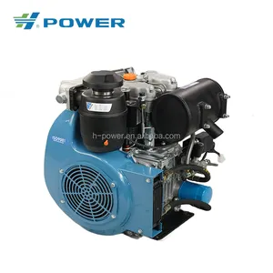 Para uso en generador, motor diésel de doble cilindro refrigerado por aire de 4 tiempos, motor diésel de 3000/3600RPM 2-92x75mm
