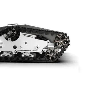 Komodo-02 다기능 고품질 소형 로봇 탱크 고무 크롤러 섀시 차량 액세서리