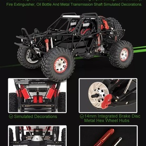 รถบรรทุกออฟโรดควบคุมระยะไกล SJY-UD1001 1/10 4WD 2WD ความเร็วสูง รถดริฟท์ รถ RC รถสปอร์ต 1:10 60 กม./ชม. มอเตอร์แบบไร้แปรงถ่าน - Product Image 4