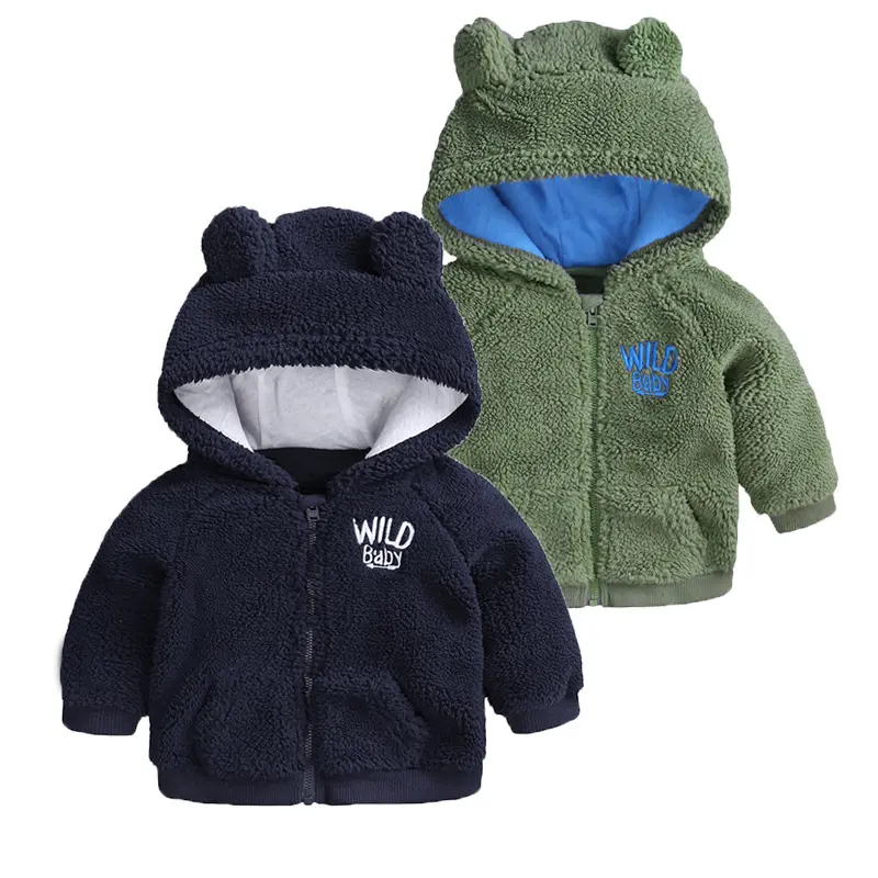 Popular personalizado manga longa outerwear com capuz crianças quentes criança recém-nascidos meninas bebê menina inverno casacos e jaquetas