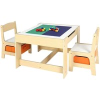 Ensemble de table et chaises pour tout-petits en bois Dessin et lecture Table et chaises pour enfants avec rangement