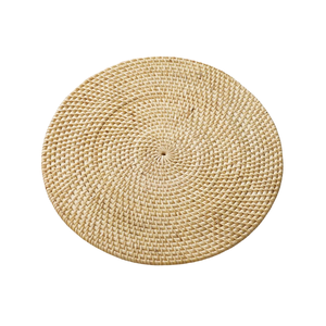 Napperon rond minimaliste en rotin tissé, tapis de Table écologique pour Table à manger et Restaurant - Product Image 1