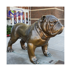 Escultura de Animal de Tamaño Real <span class=keywords><strong>para</strong></span> Decoración de Jardín al Aire Libre, Estatua de Perro <span class=keywords><strong>Pitbull</strong></span> de Bronce y Latón en <span class=keywords><strong>Venta</strong></span> - Product Image 2