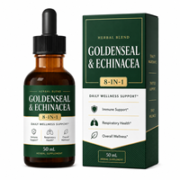 Suplemento Líquido de Echinacea Goldenseal a Granel con Baya del Saúco y Jengibre para Apoyo al Bienestar Sistemático, Suministro de Fábrica ODM