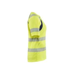 BLAKLADER - 350325373389XXL T-shirt haute visibilité pour femme Jaune/Bleu marine-EAN 7330509894484 HI-VIS WORKWEAR - Product Image 4
