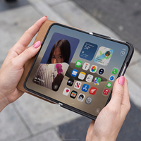 Casing Ponsel Lipat Kulit PU dengan Dompet Lepas Pasang untuk iPhone 18 Duo, Penutup Pelindung Multifungsi dengan Tempat Kartu Anti Benturan