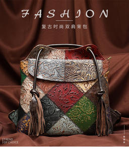 Sac à dos pour femmes et filles en cuir de vache véritable, nouveau modèle très tendance, sac de voyage à grande capacité, sac à bandoulière pour l'extérieur, sac décontracté - Product Image 2