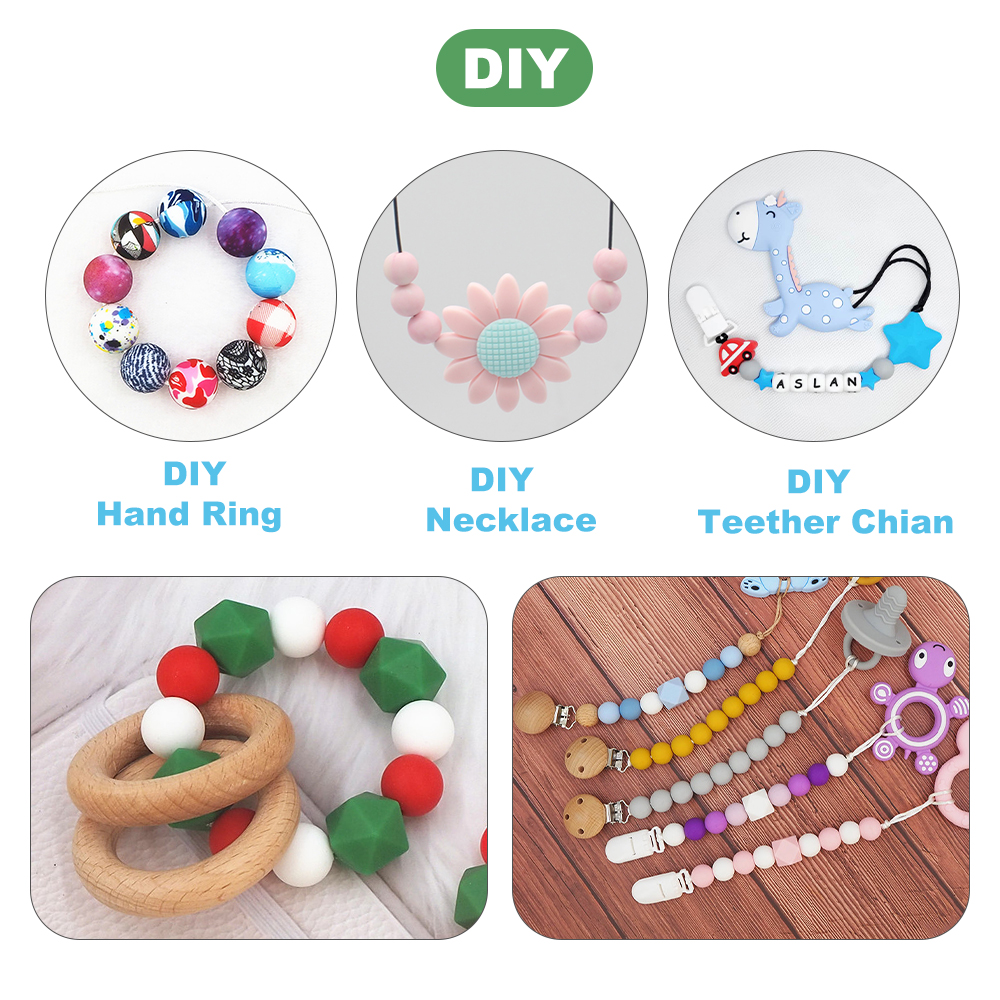 Silicone Beads Homemade Teething Toys Silicone Teethers For Baby