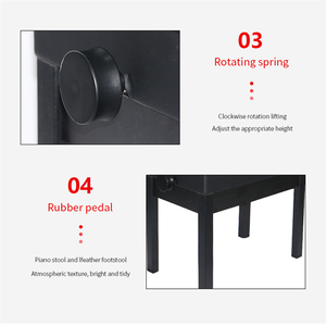 HEBIKUO BA212 Banco <span class=keywords><strong>de</strong></span> Piano Ajustable Banco <span class=keywords><strong>de</strong></span> Taburete <span class=keywords><strong>de</strong></span> Piano <span class=keywords><strong>de</strong></span> Un Solo Teclado con Almacenamiento <span class=keywords><strong>de</strong></span> Libros Accesorios para Instrumentos Musicales - Product Image 5