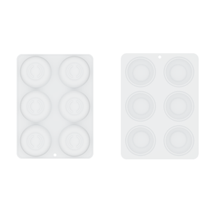 Molde de Silicona Redondo para Pastel de 6 Cavidades, LFGB 100% Grado Alimenticio, Platino Antiadherente, Libre de BPA, para Hacer Pasteles de Mousse - Product Image 6