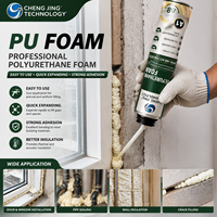 Scellant en mousse polyuréthane PU monocomposant de 750 ml, adhésif isolant expansif pour l'installation de fenêtres et de portes