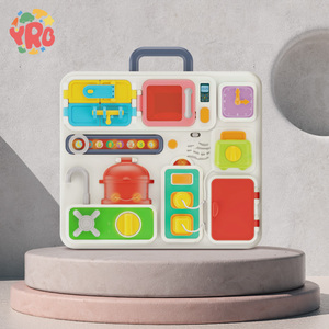 Yrb bébé vente chaude jouet éducatif <span class=keywords><strong>cuisine</strong></span> apprentissage occupé conseil jouet activité conseil <span class=keywords><strong>cuisine</strong></span> jeu avec musique légère - Product Image 5