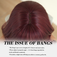 Peluca de Cabello Sintético Largo y Ondulado Rojo Borgoña de 26 Pulgadas con Flequillo de Cortina, Fibra Resistente al Calor, Aspecto Natural Mate