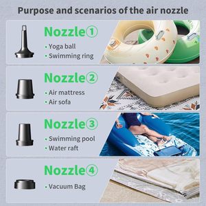 Mini pompe électrique rechargeable pour gonflage et dégonflage rapide des flotteurs de piscine, des bouées, des matelas pneumatiques, des tapis de couchage, des sacs de rangement sous vide - Product Image 5