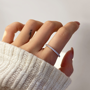 Fashion Jewelry Bezel Zircon Gemstone <b>Rings</b> Women's 18K Gold Plated <b>Dainty</b> <b>Ring</b> for Daily - Product Image 5