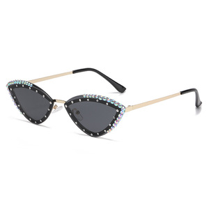 Gafas de Sol con Marco Metálico y Pedrería Estilo Ojo de Gato, Protección UV400, Moda Femenina - Product Image 5
