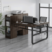 Bureaux de style minimaliste moderne en bois, modulaires, pour une ou plusieurs personnes, cloisons de bureau pour employés