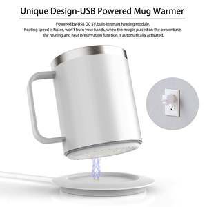 Heating <b>Mug</b> Double-Layer 18/8 Stainless Steel Smart Heated USB-Charged Eco-Friendly Coffee Cup Warmer Desk Home Office - Product Image 5